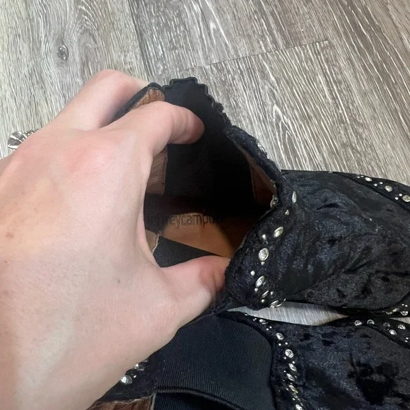 SUPER SALE 💥JEFFREY CAMPBELL RUNWAY Black Studded Ankle Boots - Picture 3 of 7